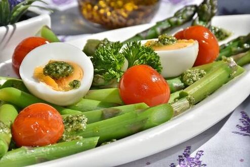 ensalada de huevo con dieta cetogénica